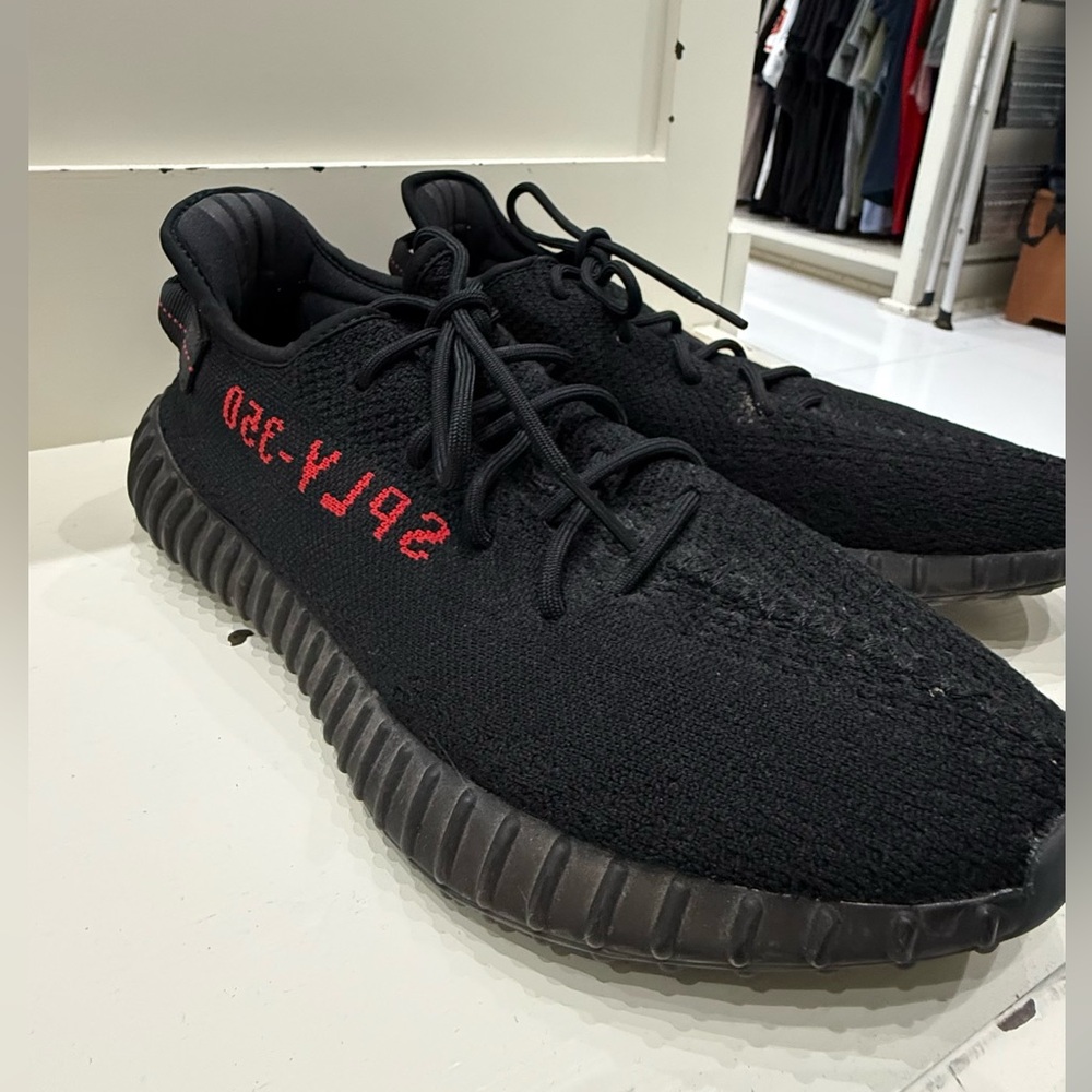 Authentic Adidas Black and Red Sneakers